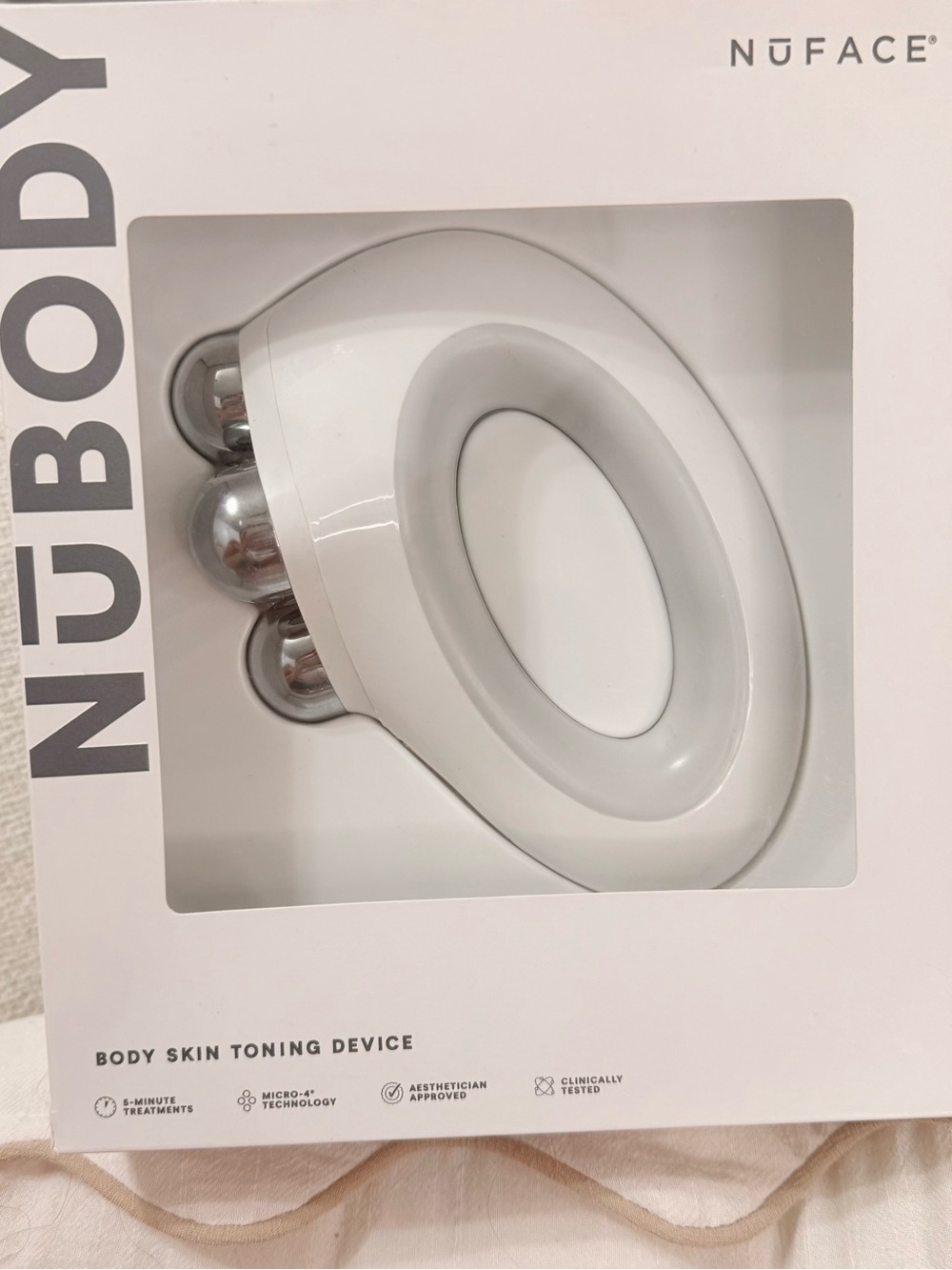 NuFace Body Toning Device - White and Gray Accents